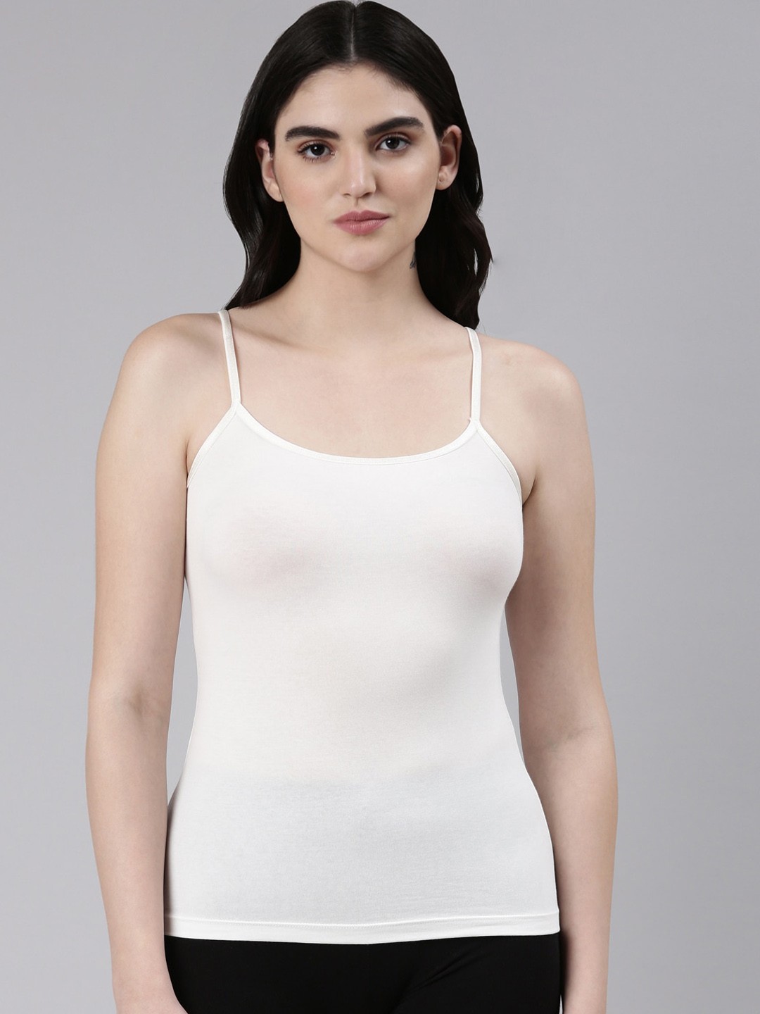 

FASO Shoulder Strap Non-Padded Camisole, Off white