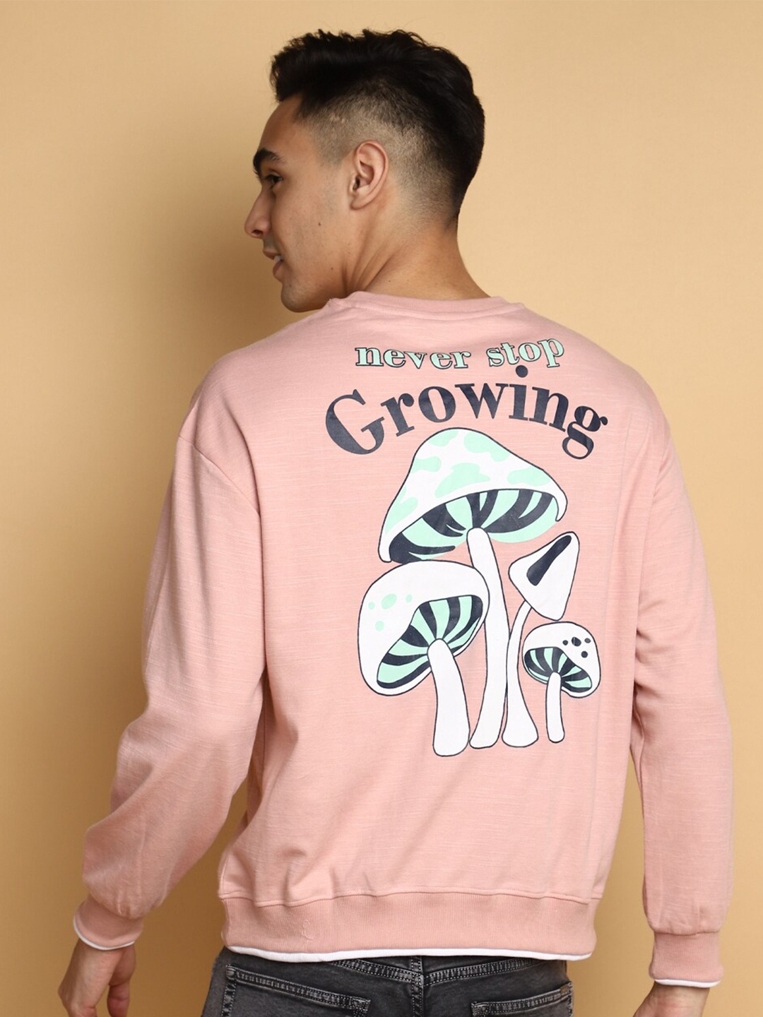 

V-Mart Graphic Printed Cotton Pullover Sweatshirt, Pink