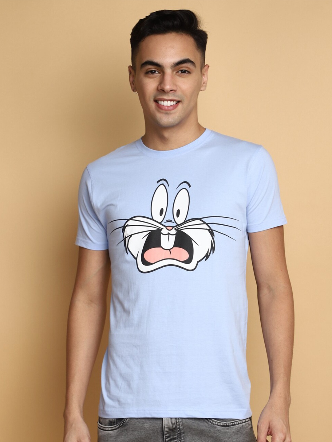 

V-Mart Graphic Printed Cotton T-shirt, Blue