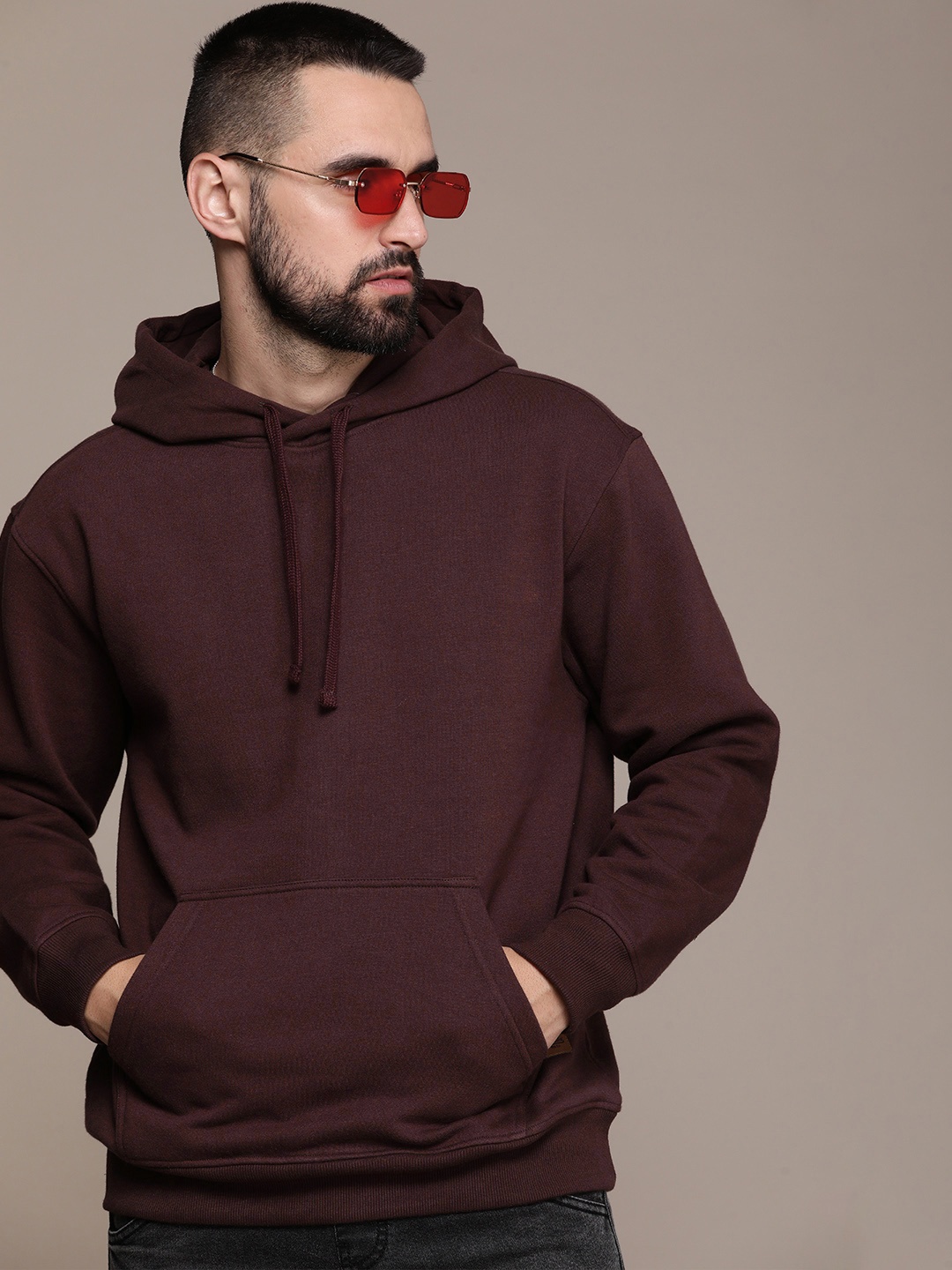 

Roadster Men Hooded Sweatshirt, Brown