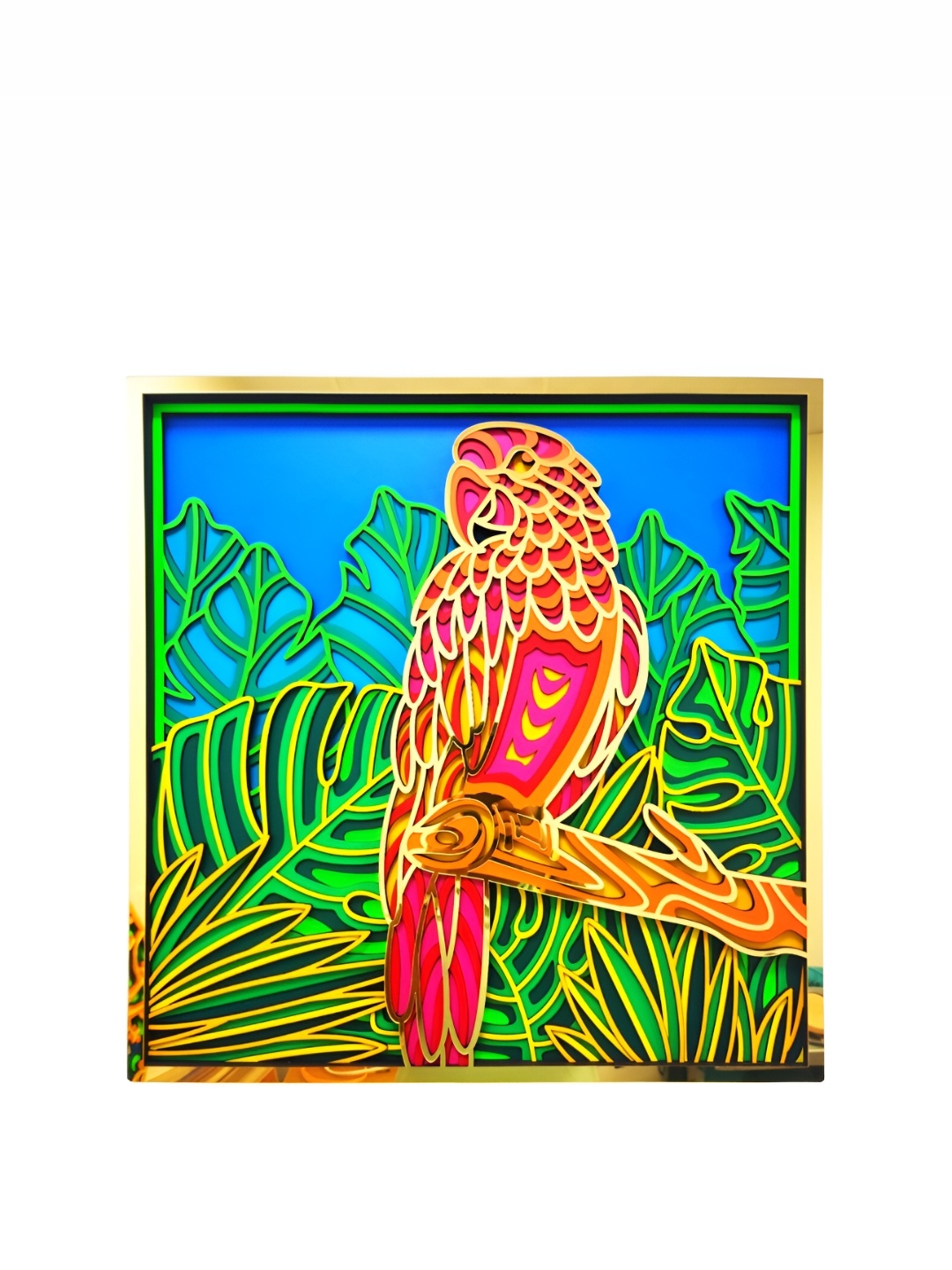 

CLAWCRAFTS Green & Blue Wooden Wall Art