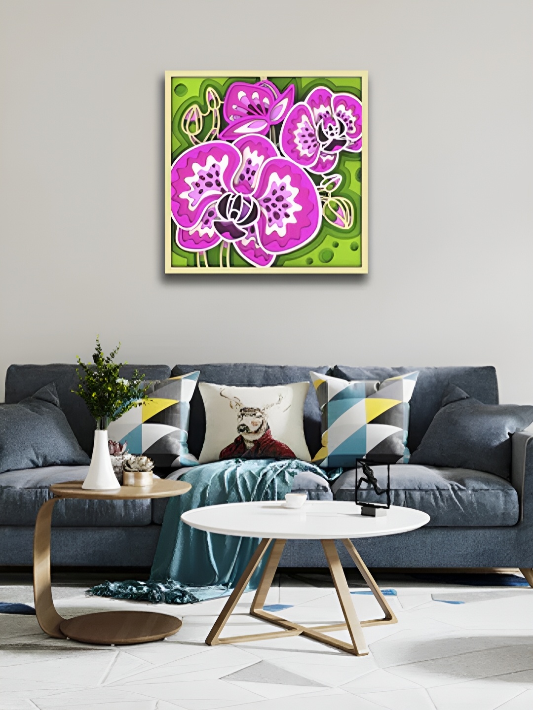 

CLAWCRAFTS Purple Wooden 3D Mandala Wall Art