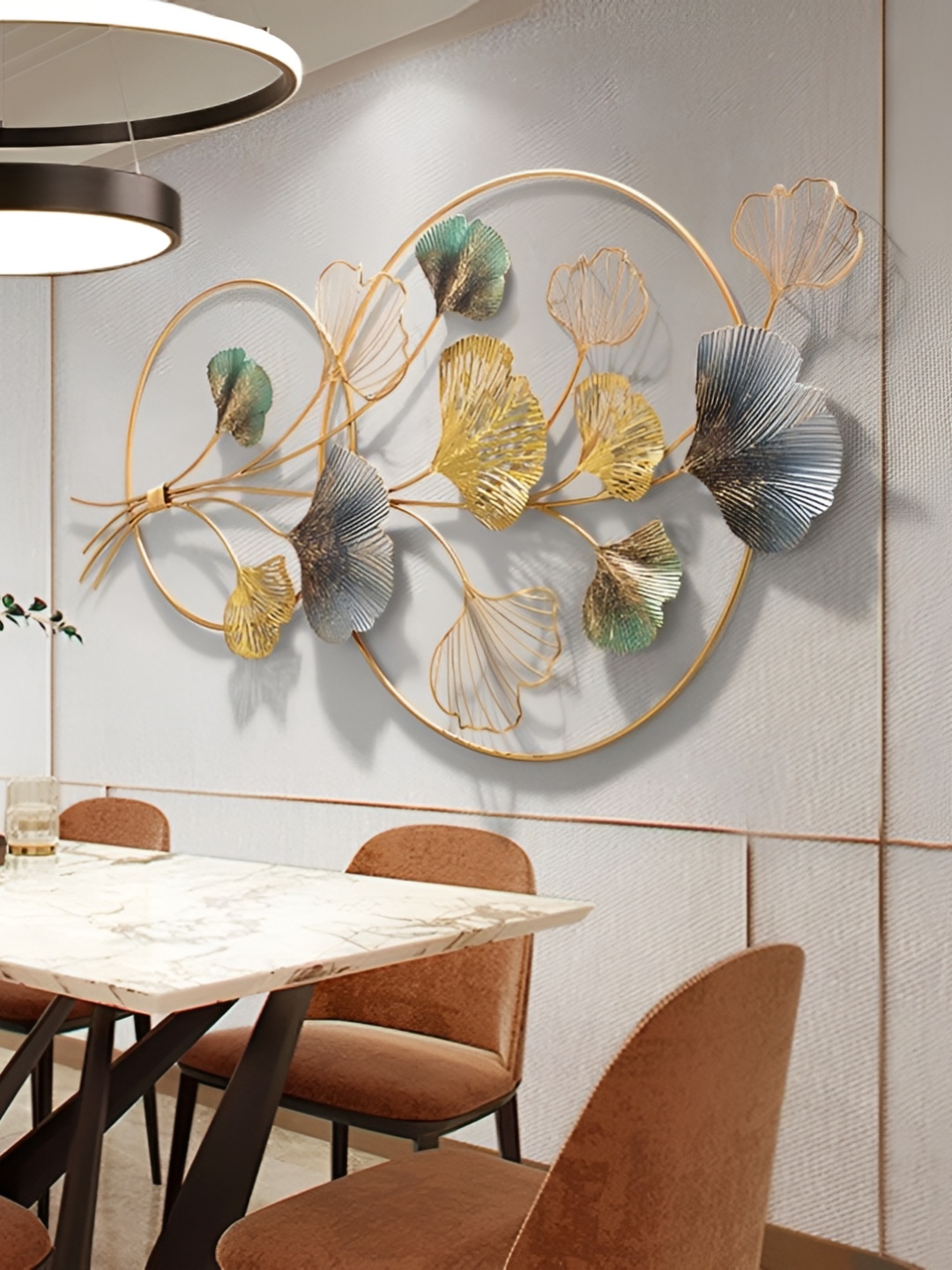 

HANDICRAFTS TOWN Gold-Toned & Grey Bunch Of Flowers Wall Decor