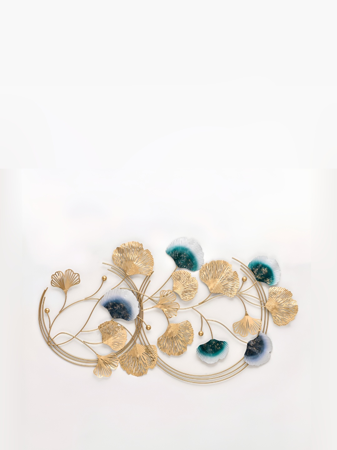 

HANDICRAFTS TOWN Gold-Toned & Green Floral Wall Decor