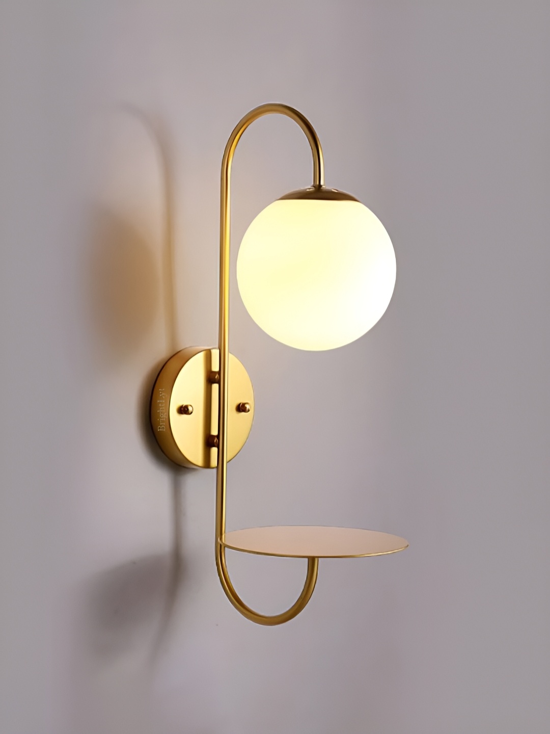 

BrightLyt Silver Toned & White Spherical Shaped Metal Wall Lamp