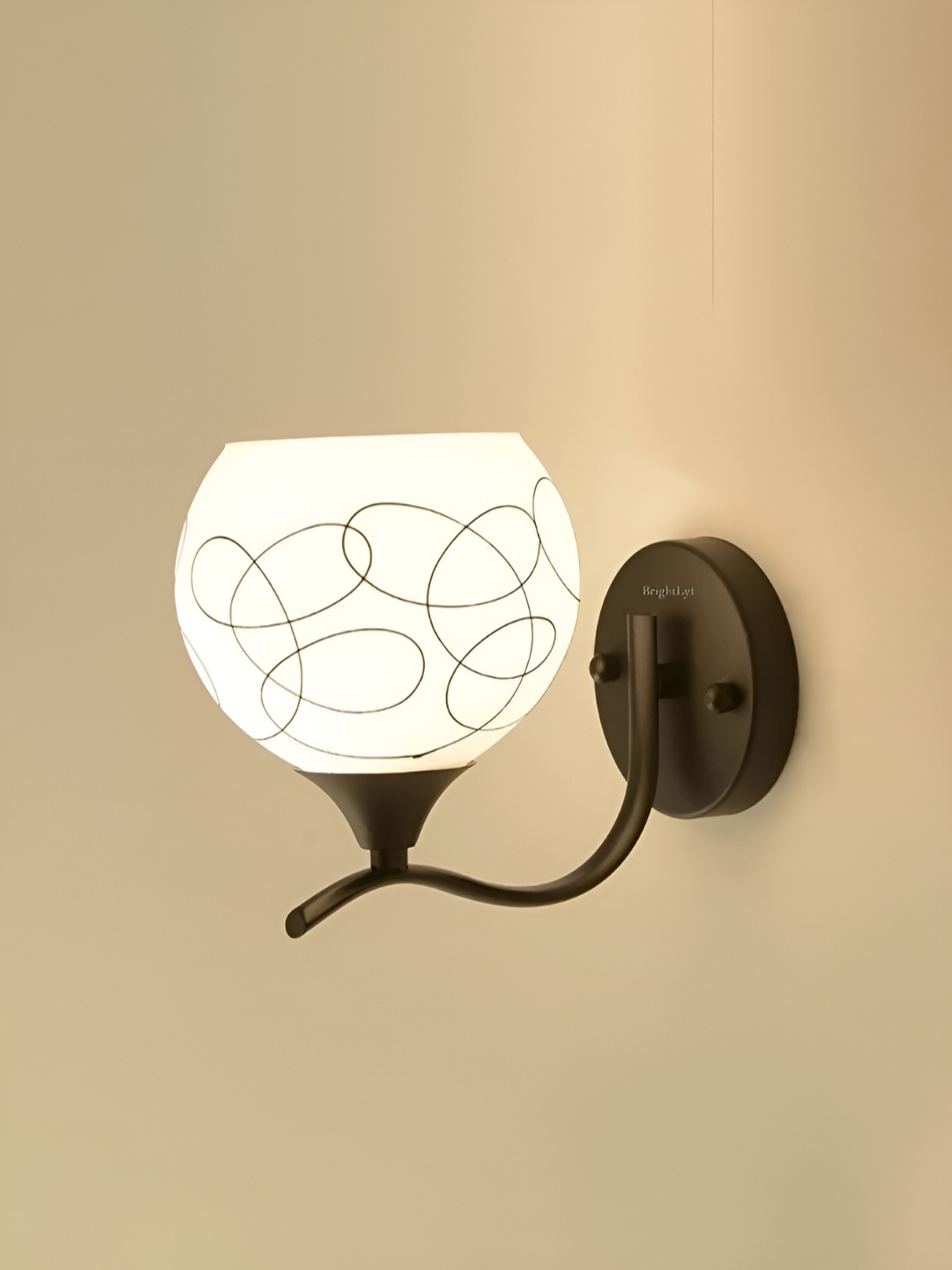 

BrightLyt Black & White Printed Spherical Shaped Metal Wall Lamp