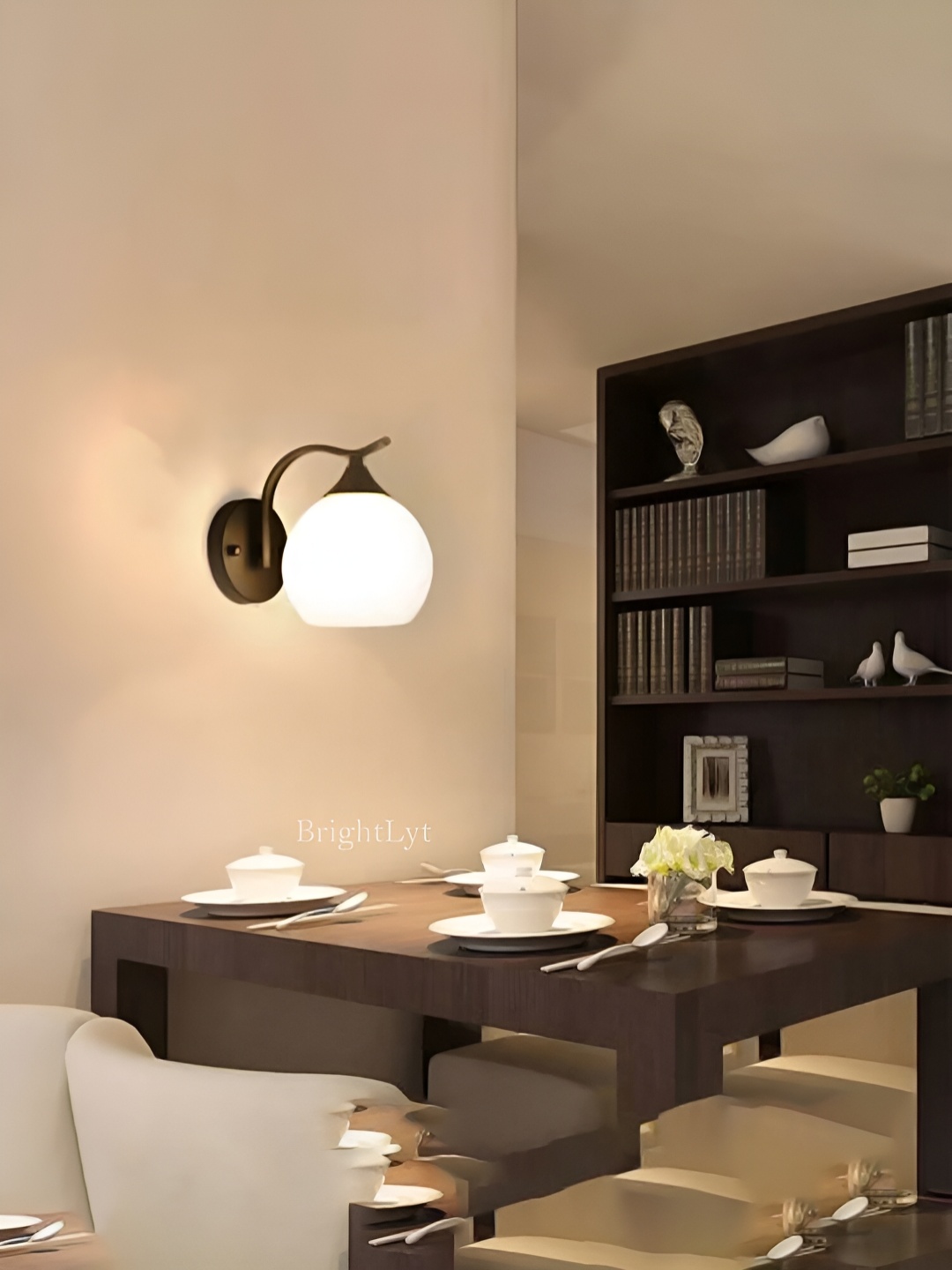 

BrightLyt Black & White Spherical Shaped Metal Wall Lamp