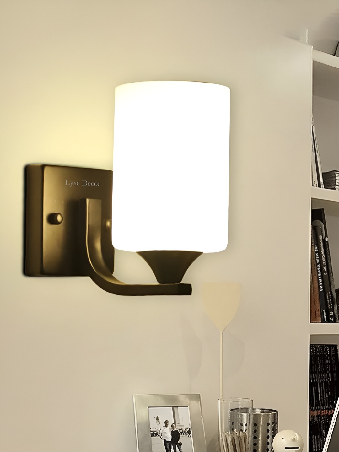 

Lyse Decor Black Metal Cylinder Wall Lamp