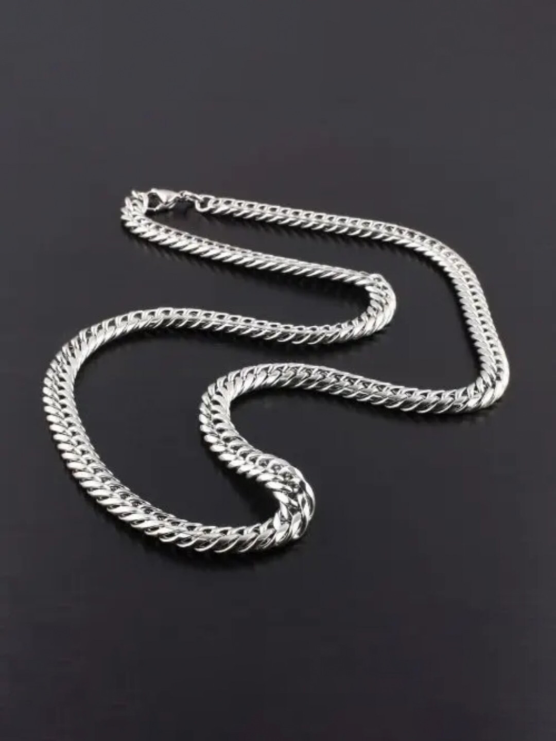 

WROGN Men Stainless Steel Chain, Silver