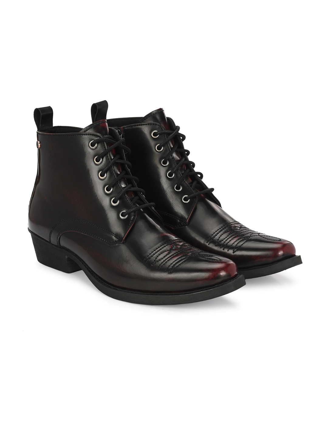 

Delize Men Mid-Top Derby Regular Boots, Black