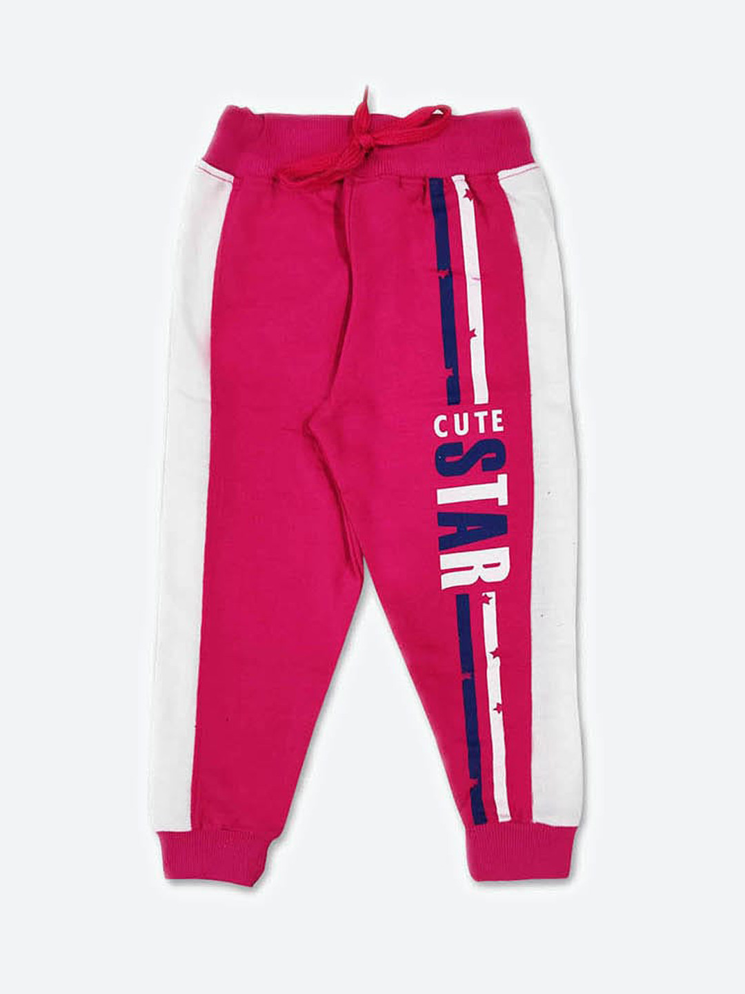 

GAME BEGINS Girls Typography Printed Mid-Rise Cotton Joggers, Pink