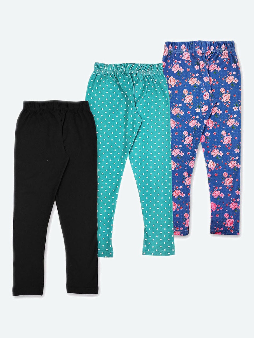 

GAME BEGINS Girls Pack Of 3 Ankle-Length Leggings, Black