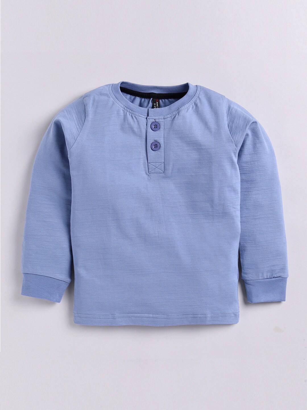 

GAME BEGINS Boys Henley Neck Long Sleeves Pure Cotton T-shirt, Steel
