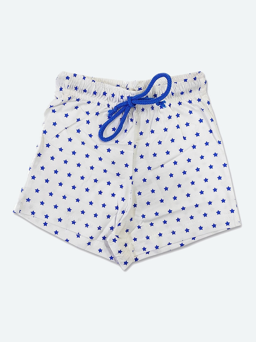 

GAME BEGINS Girls Mid-Rise Geometric Printed Cotton Shorts, White