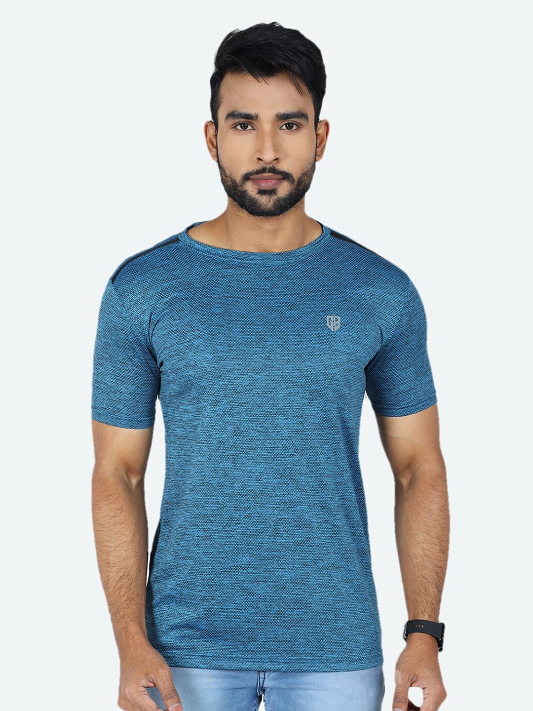 

GAME BEGINS Round Neck Relaxed Fit Casual T-shirt, Blue
