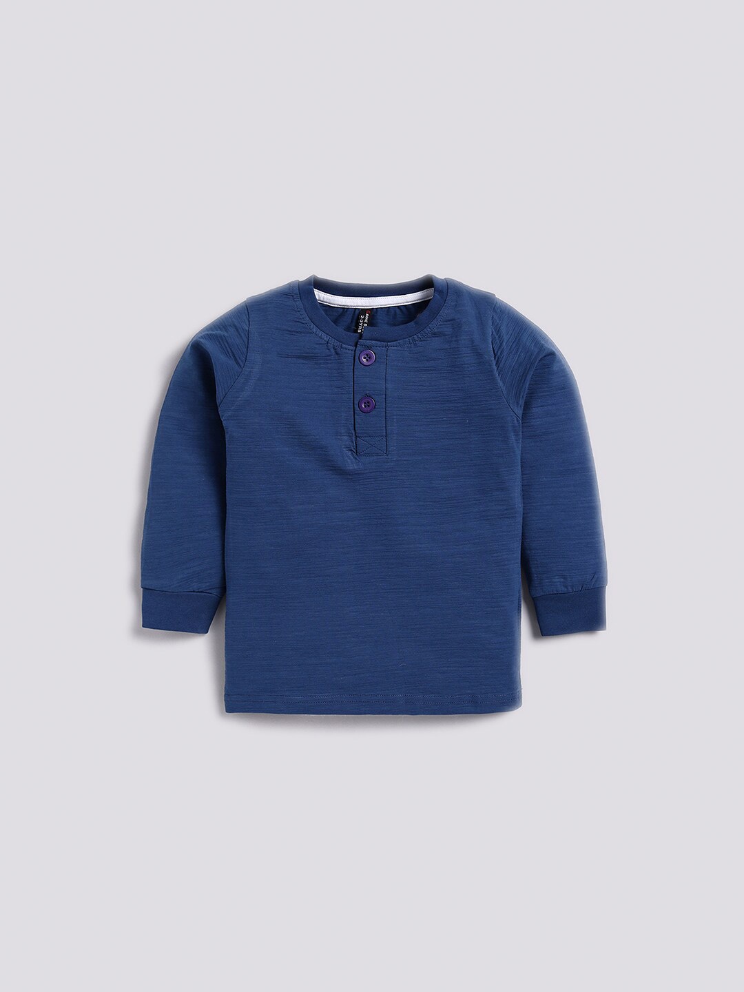 

GAME BEGINS Boys Henley Neck Pure Cotton T-shirt, Navy blue