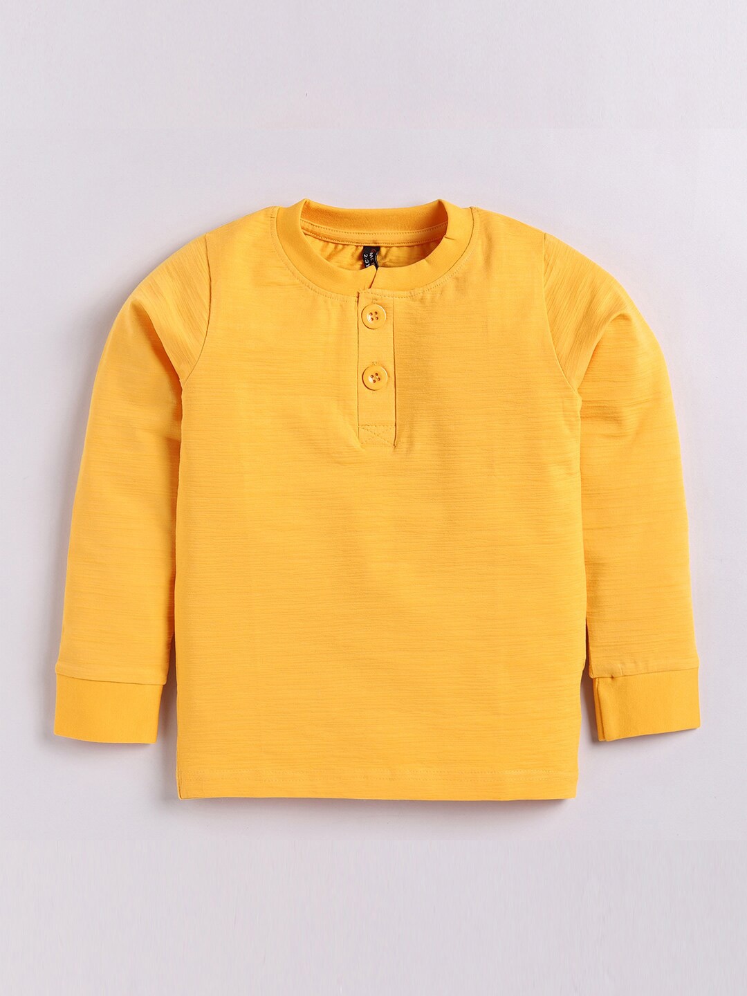 

GAME BEGINS Boys Striped Pure Cotton Regular T-shirt, Yellow