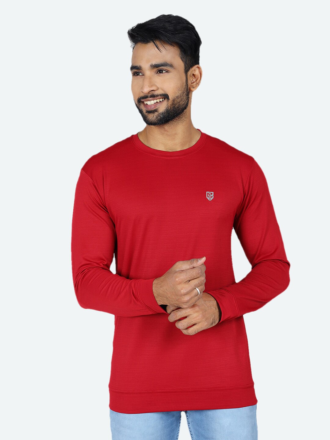 

GAME BEGINS Round Neck Relaxed Fit T-shirt, Red