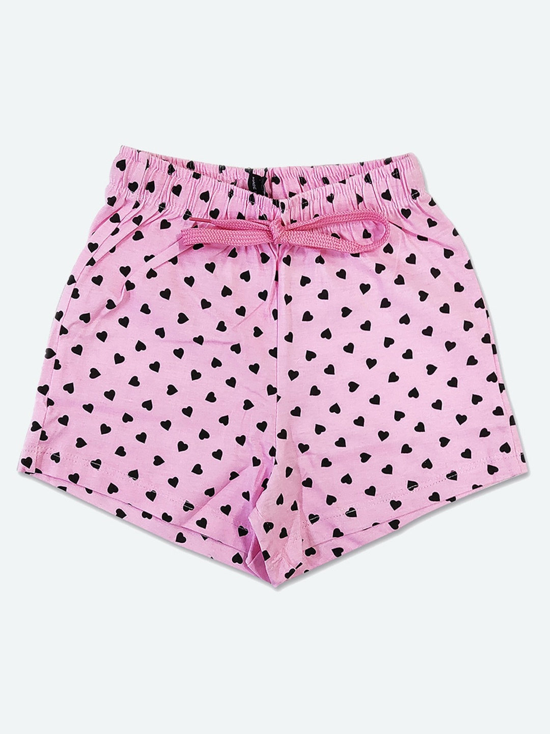 

GAME BEGINS Girls Polka Dot Printed Cotton Shorts, Pink