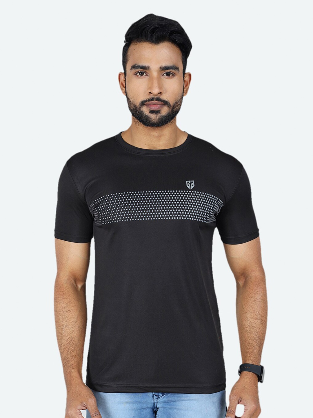 

GAME BEGINS Round Neck Relaxed Fit T-shirt, Black