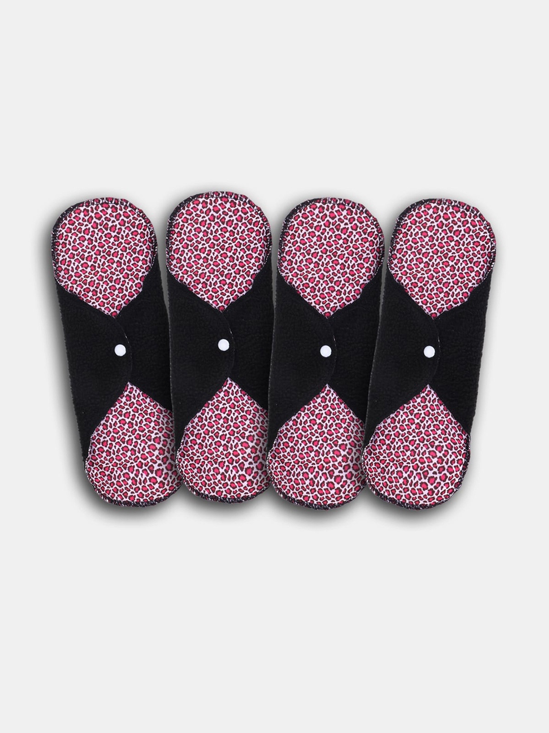 

CareDone Set Of 4 Pink Dotted Reusable Cloth Sanitary Pads For Heavy Flow