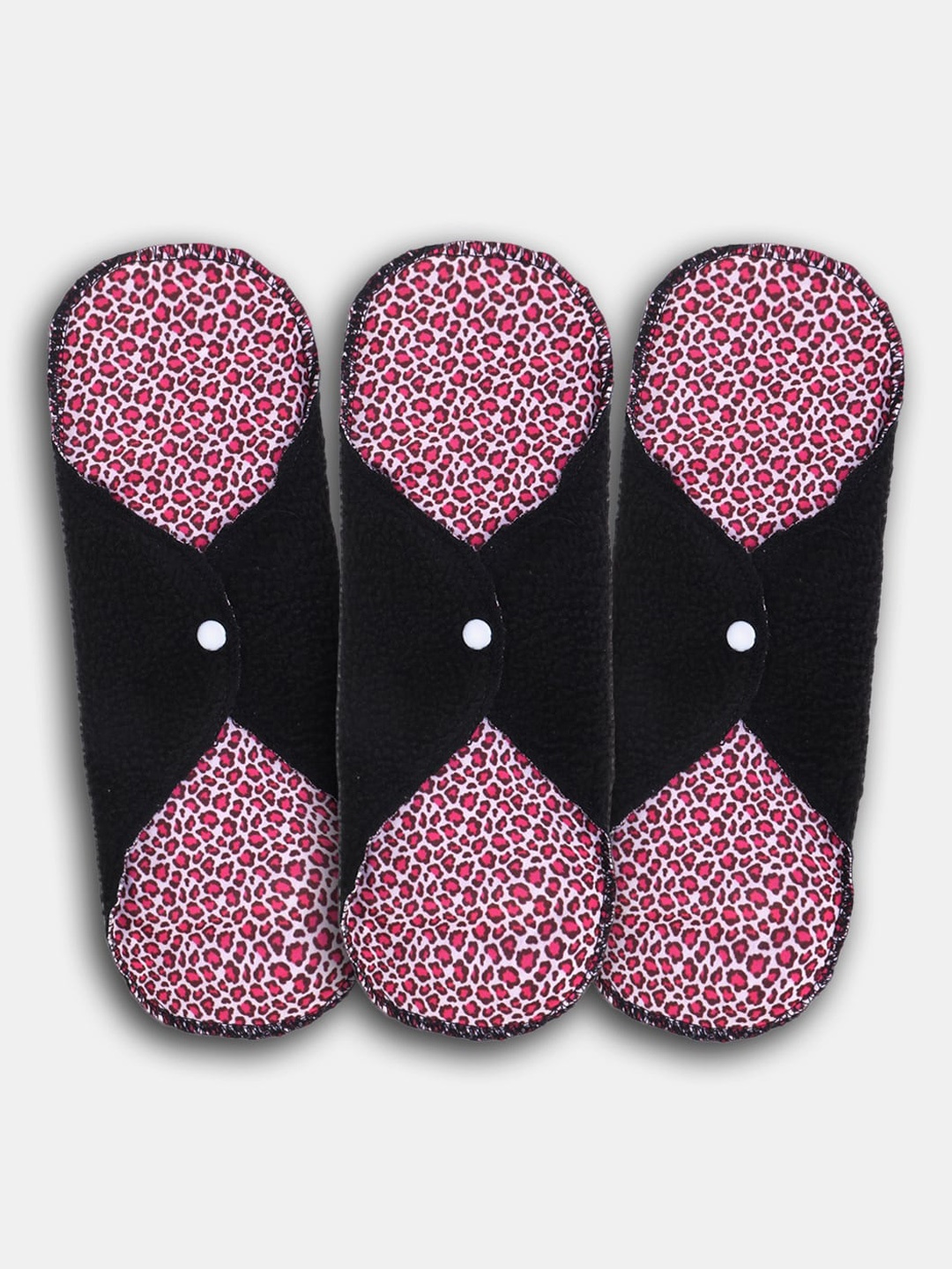 

CareDone Set Of 3 Pink Dotted Reusable Cloth Sanitary Pads for Heavy Flow