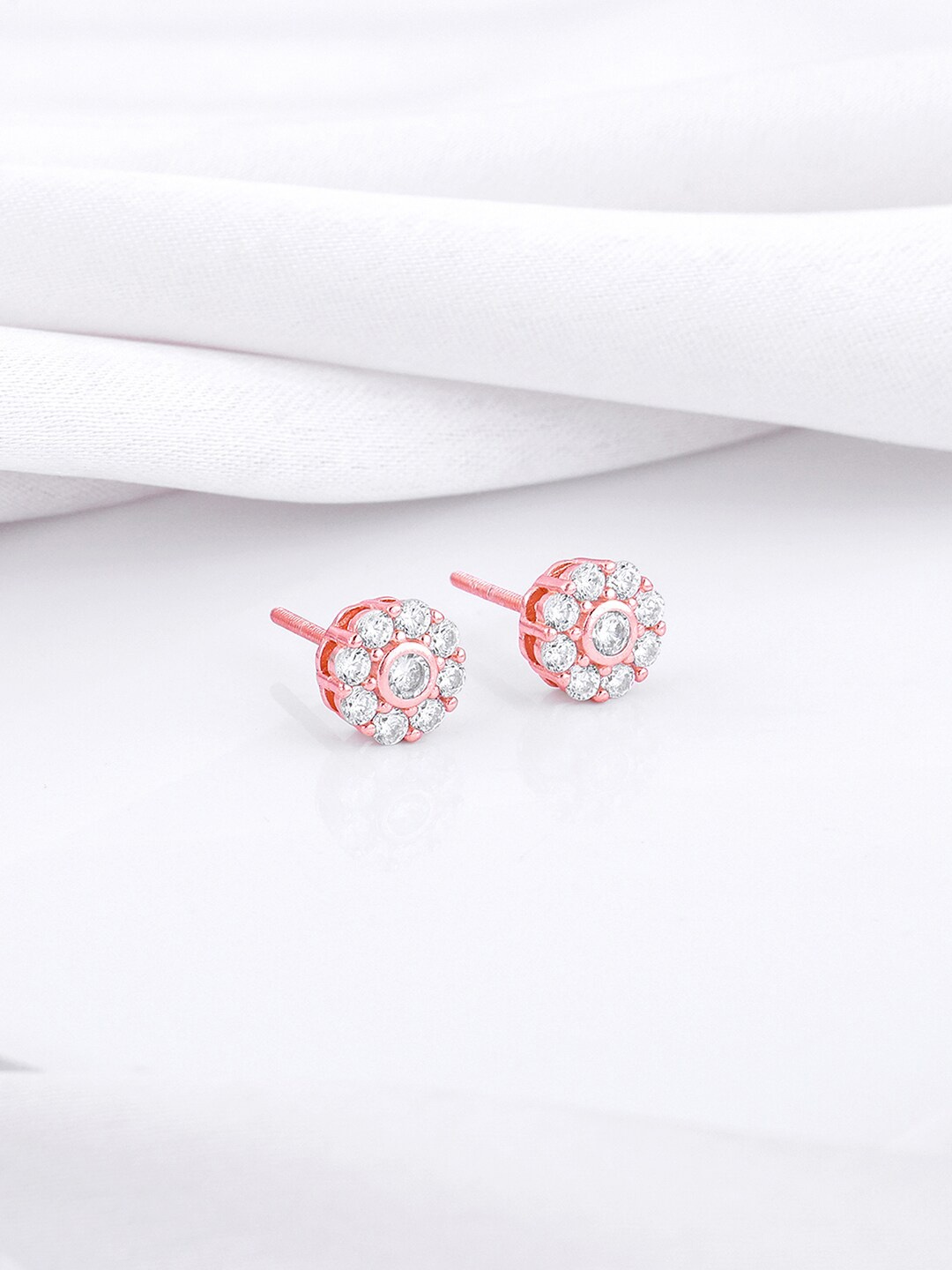 

GIVA 925 Sterling Silver Rose Gold Plated Contemporary Zircon Studs Earrings