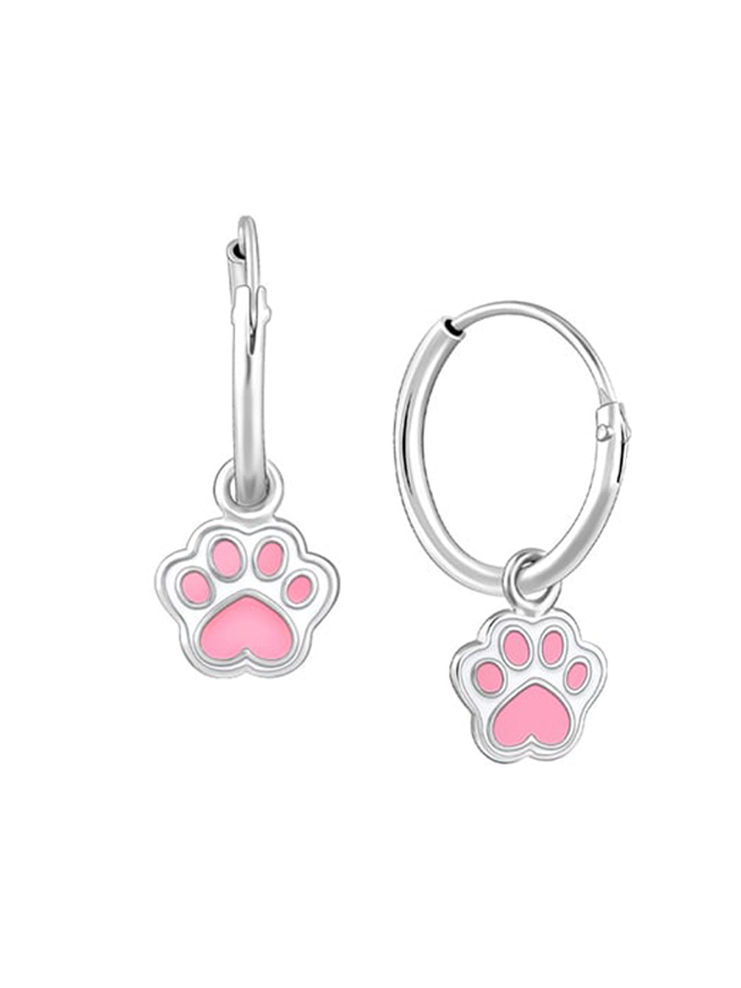 

GIVA 925 Sterling Silver Circular Paw Hoop Earrings