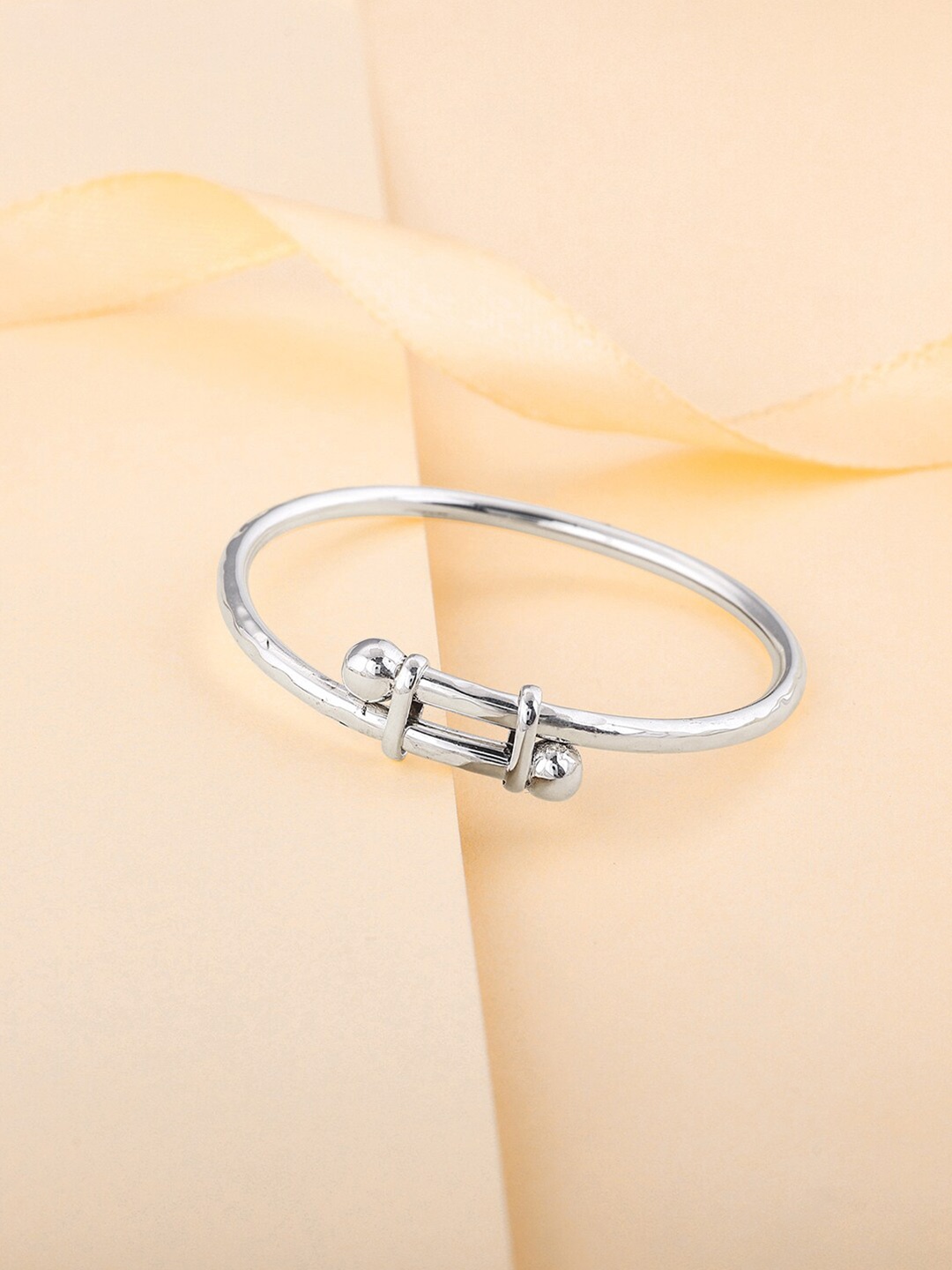 

GIVA Girls Sterling Silver Rhodium-Plated Kada Bracelet