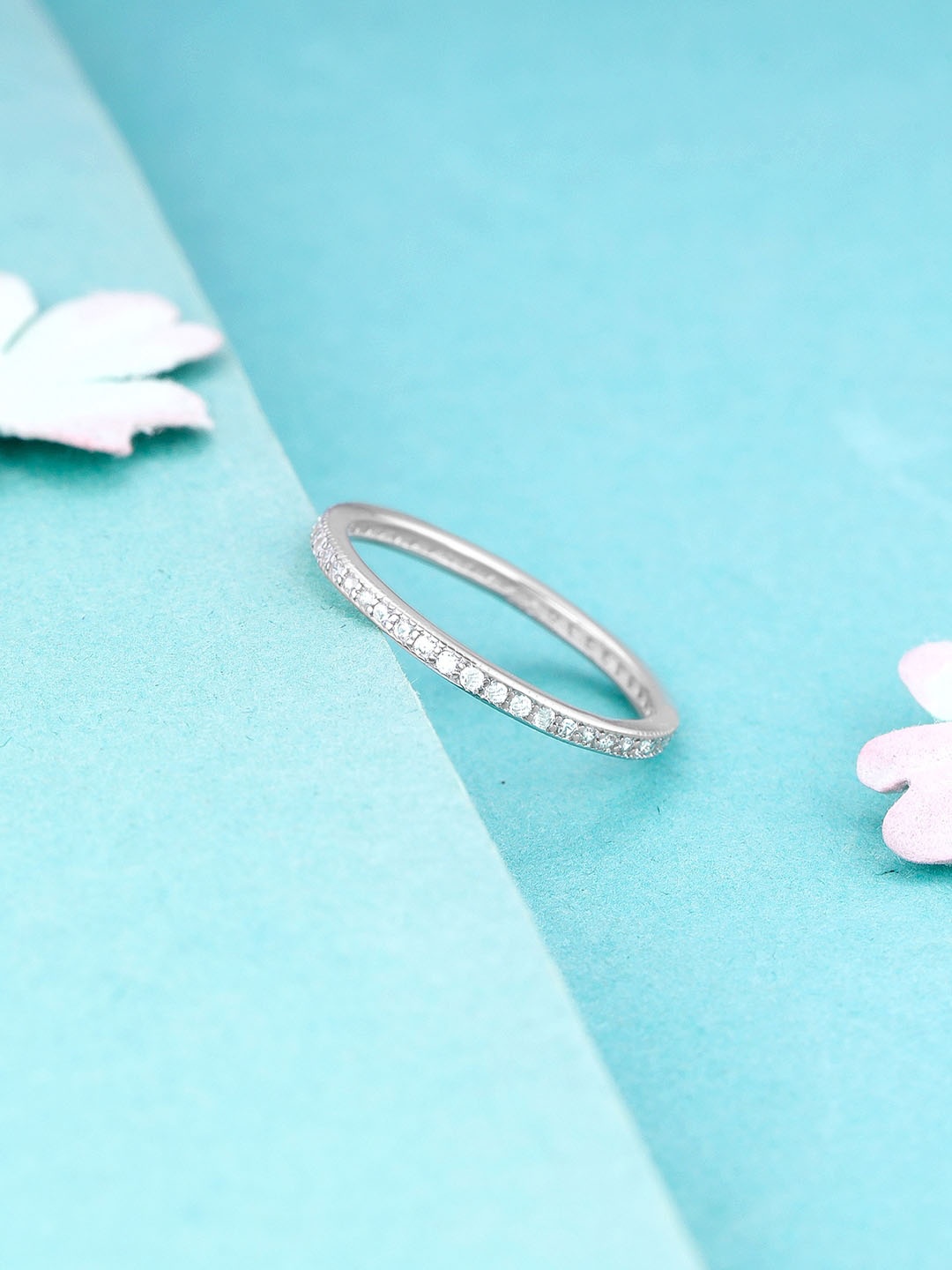 

GIVA Rhodium Plated Sterling Silver Finger Ring