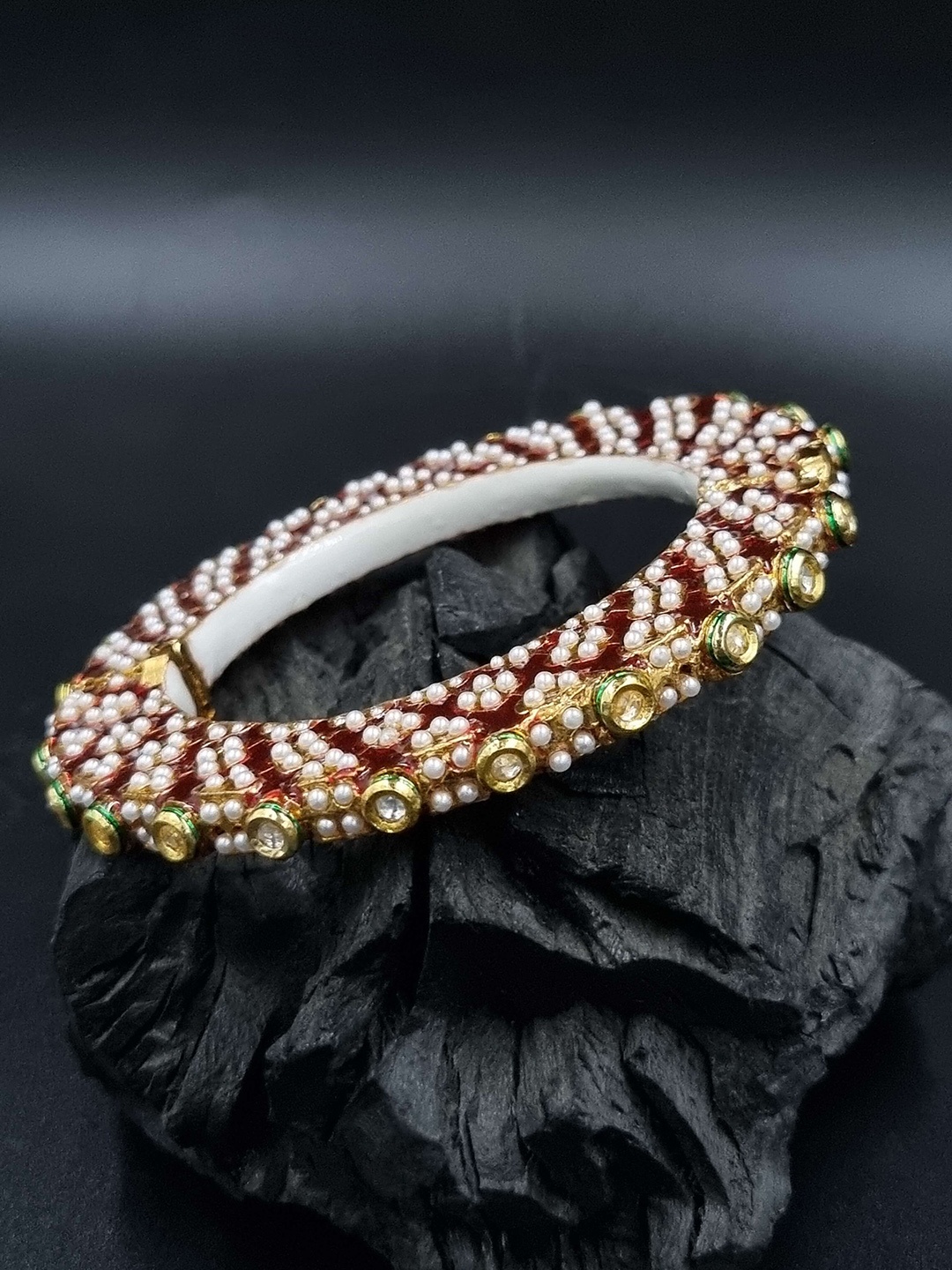 

Anouk Gold-Plated Pearl Beaded Bangle