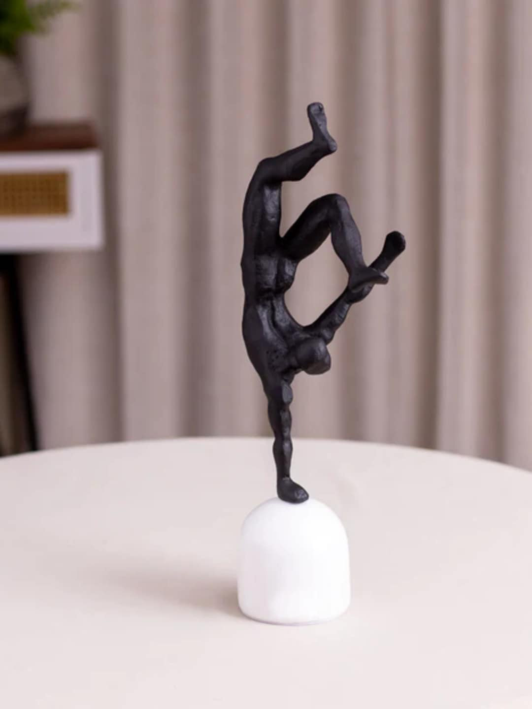 

THEDECORKART Black Ceramic Yogasana Medium Showpiece
