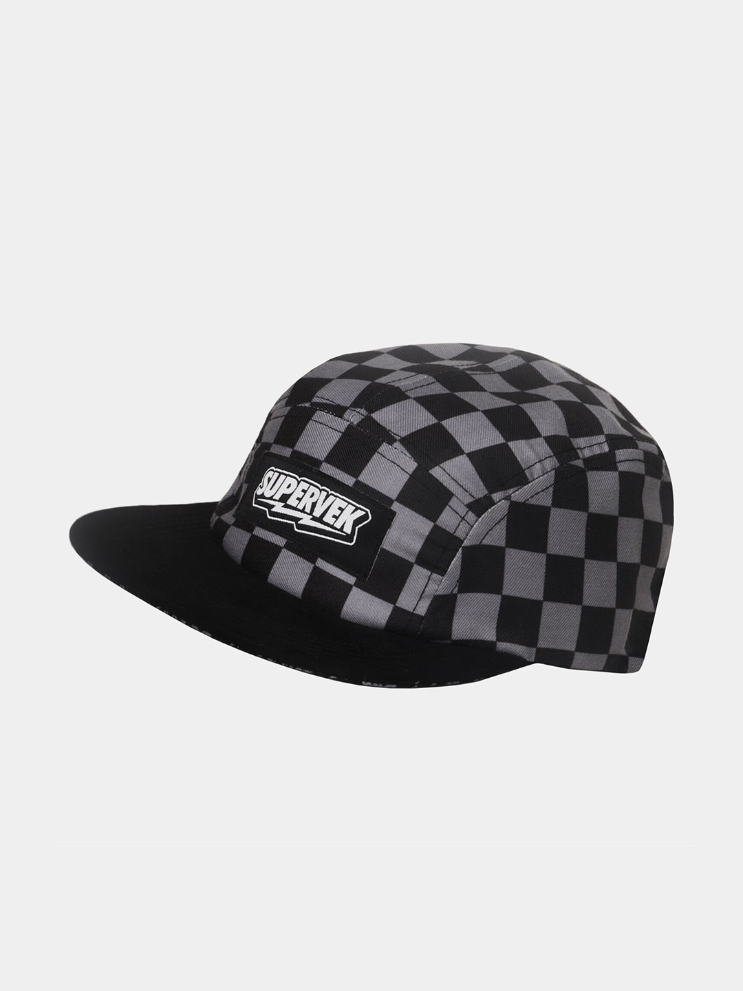 

SUPERVEK Check Noise 5-Panel Cap, Black