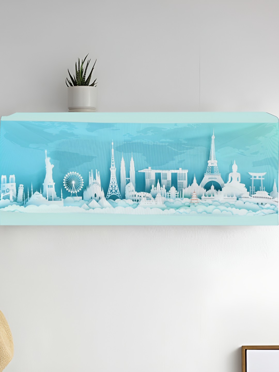 

DECOR VATIKA Printed Appliance Cover, Blue