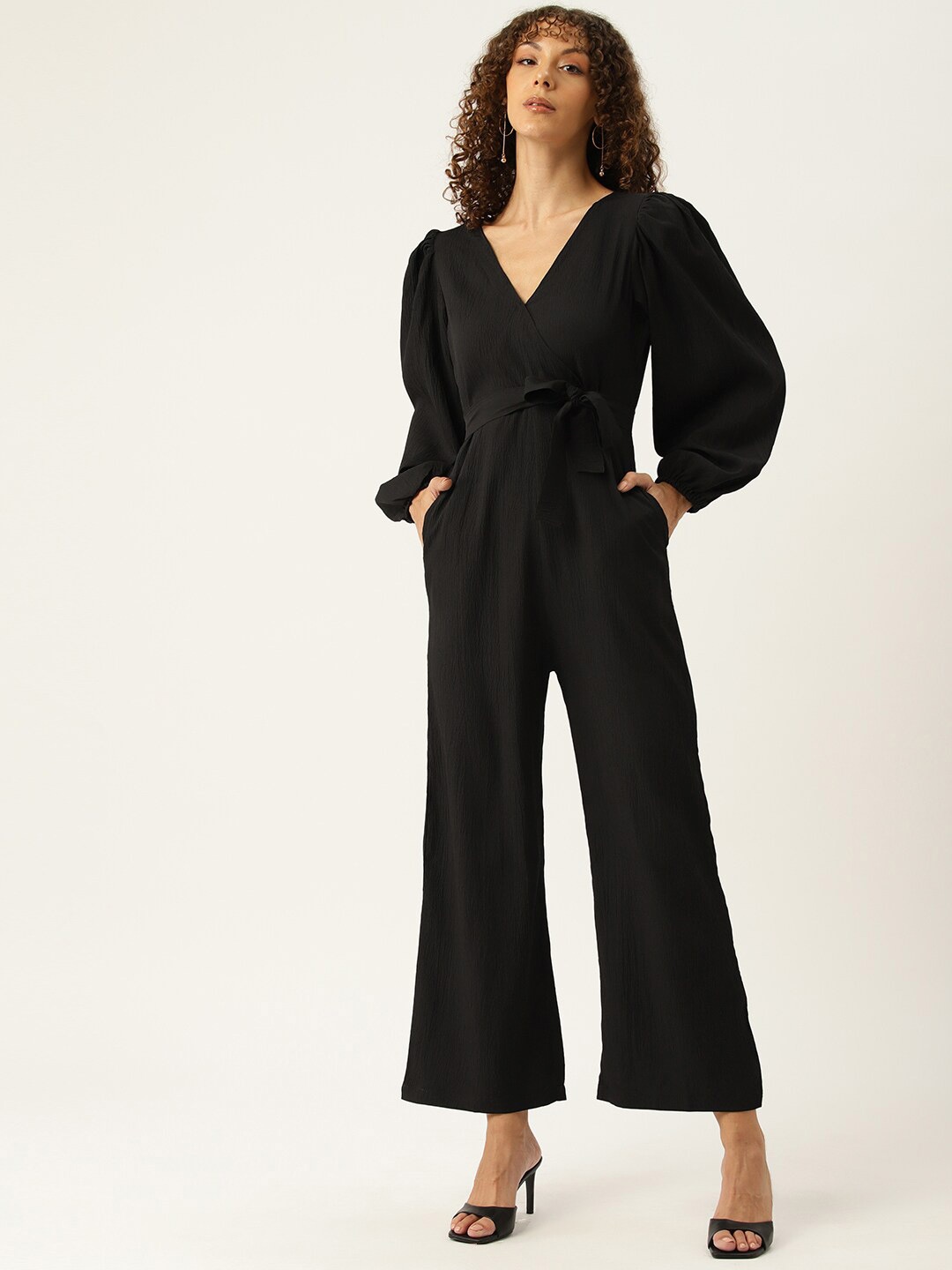 

SIRIKIT V-Neck Basic Jumpsuit, Black