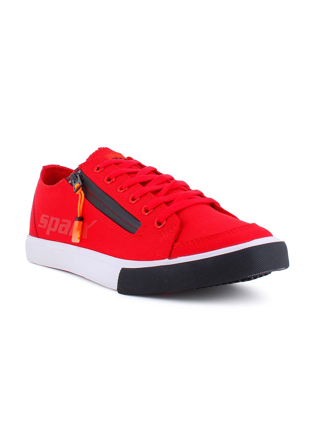 

Sparx Men Comfort Insole Zip Detail Canvas Sneakers, Red