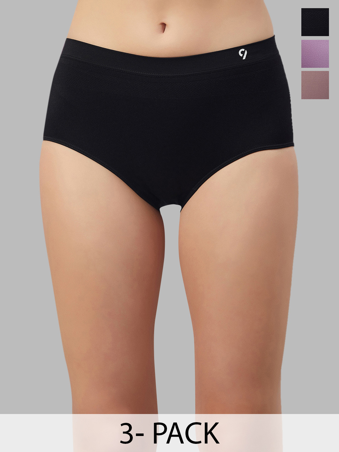 

C9 AIRWEAR Women Seamless Pack Of 3 Hipster Briefs, Purple