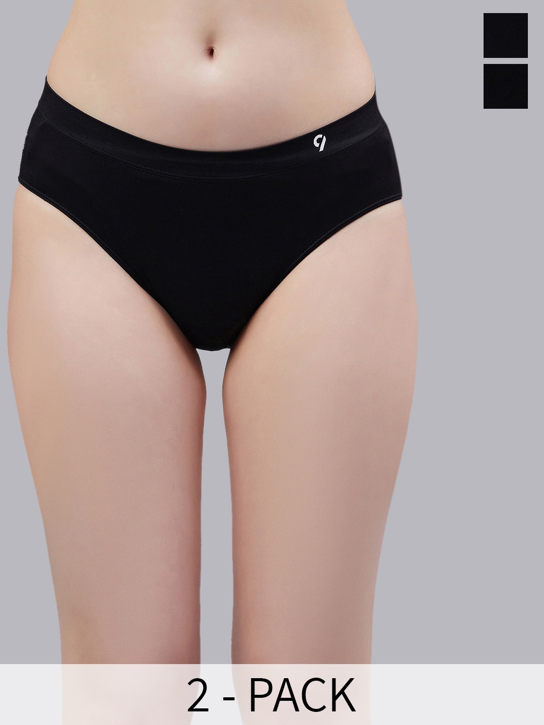 

C9 AIRWEAR Pack Of 2 Seamless Mid-Rise Bikini Briefs, Black