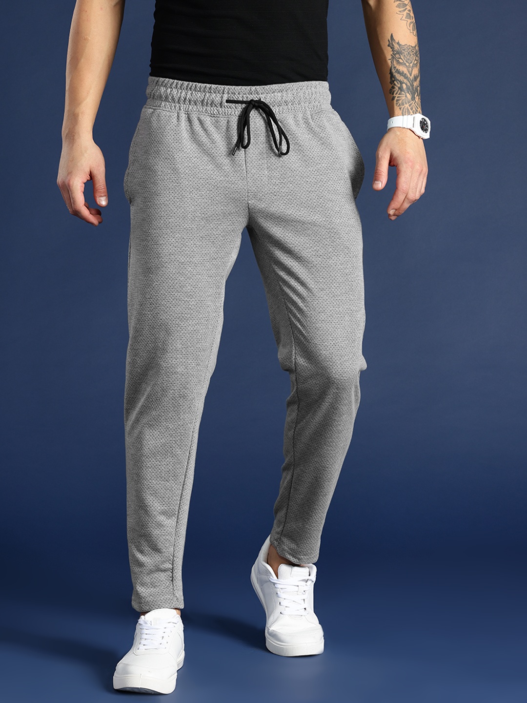 

Mast & Harbour Men Solid Regular Fit Track Pant, Grey