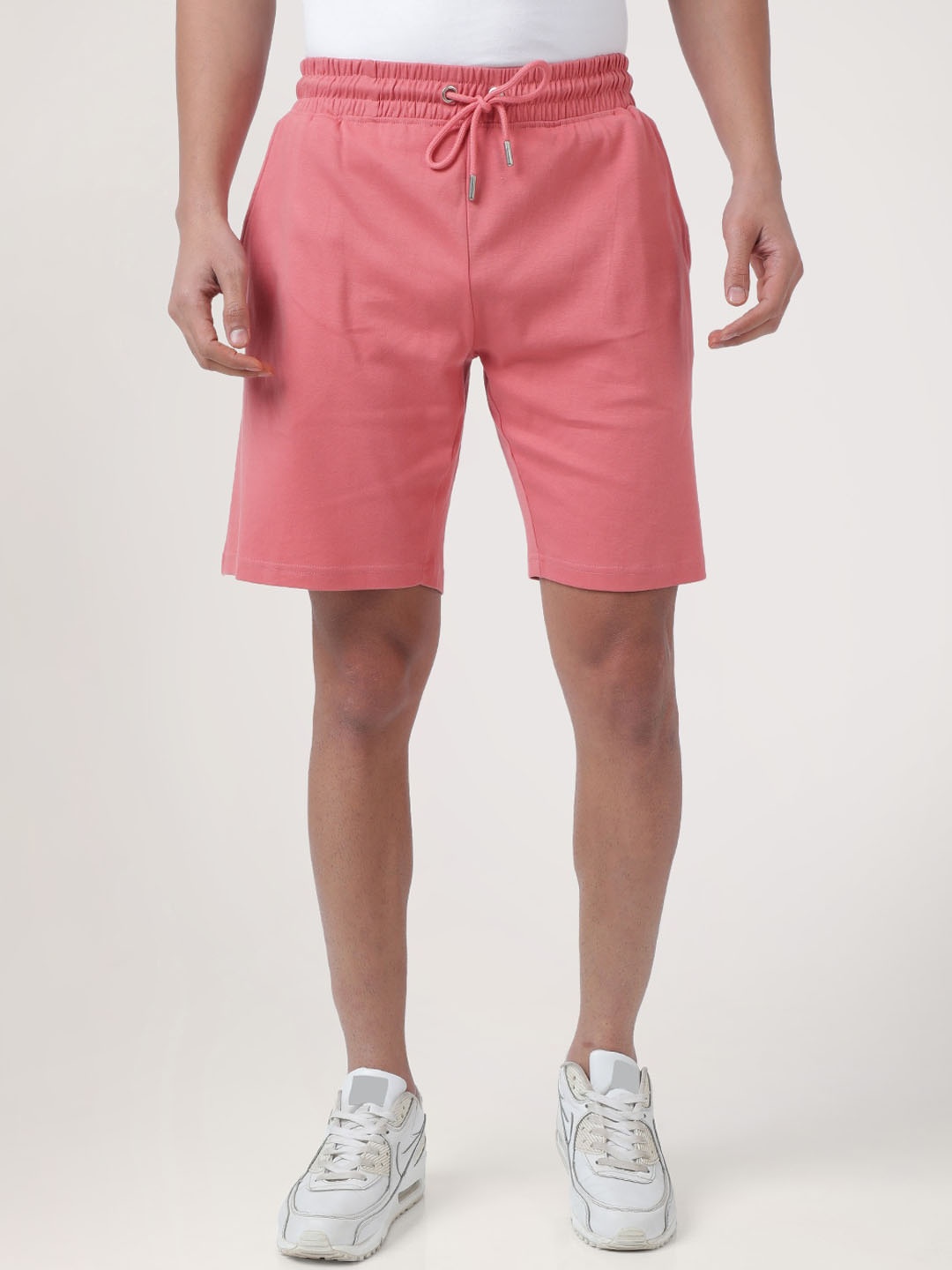 

Bene Kleed Men Loose Fit Mid-Rise Pure Cotton Shorts, Pink