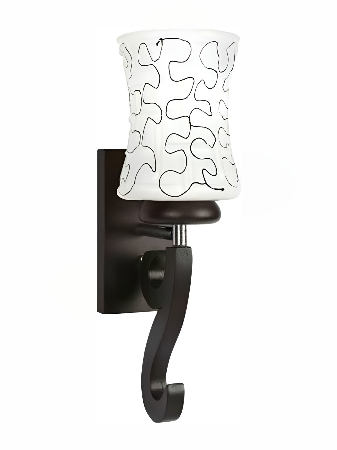 

Afast White & Black Textured Glass Contemporary Wall Lamp
