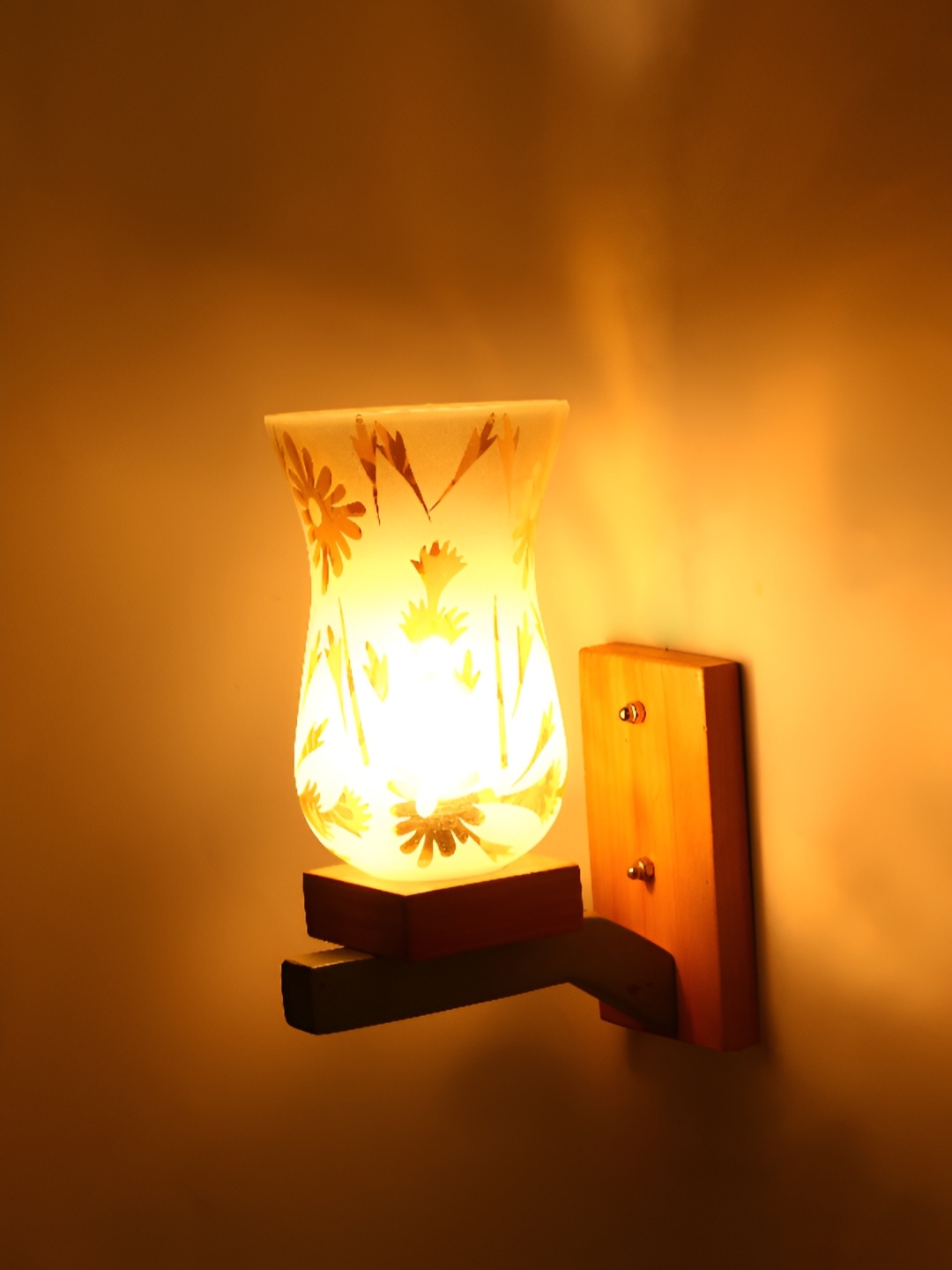 

Afast Brown Contemporary Glass Wall Lamp