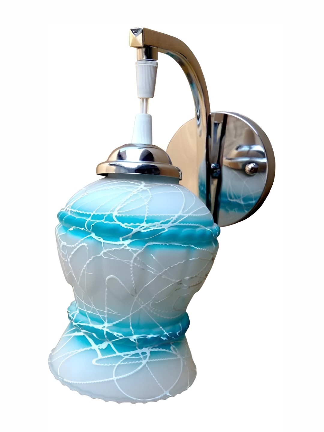 

Afast Blue & White Textured Glass Contemporary Wall Lamp