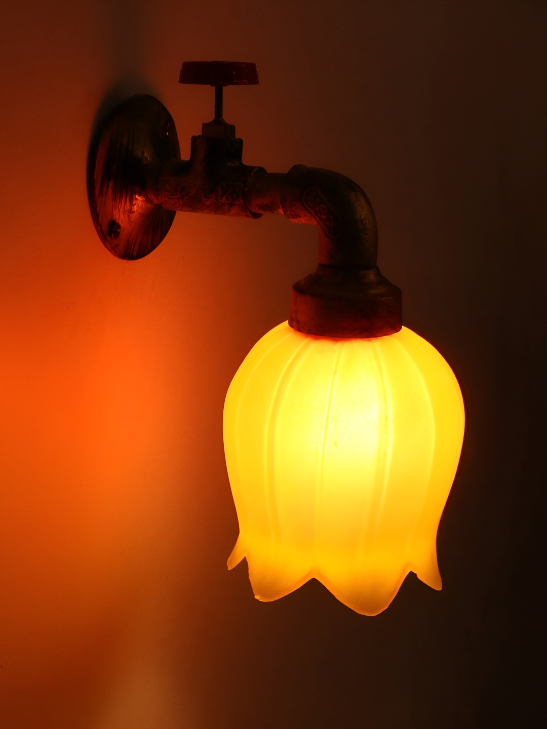 

Afast Orange and Green Glass Wall Lamp