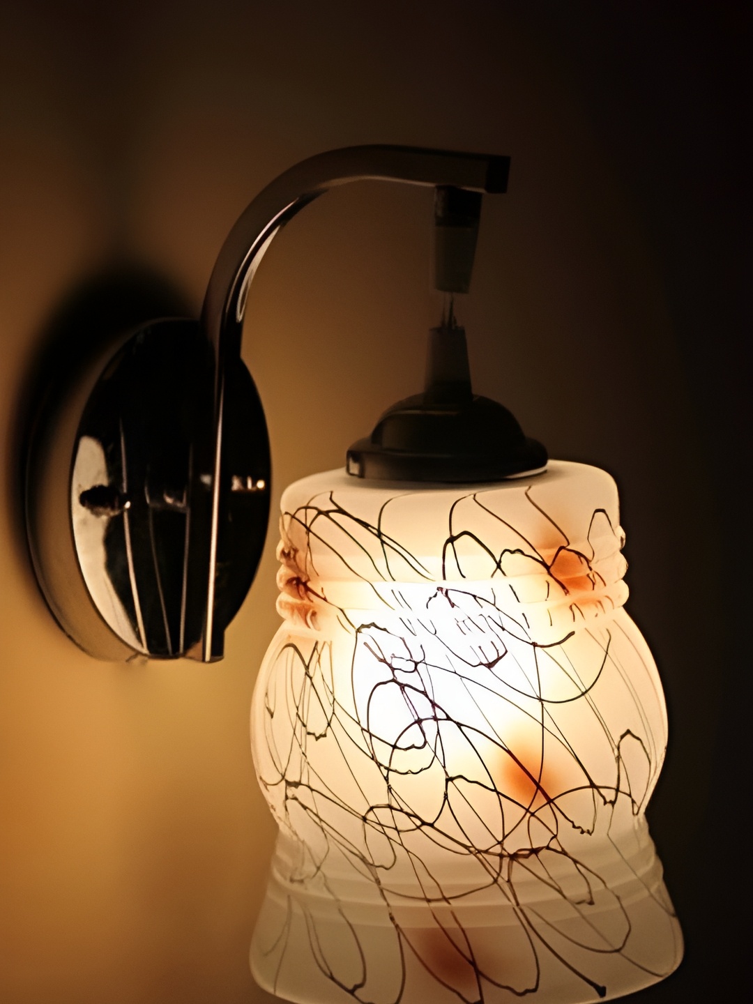 

Afast White and Brown Glass Wall Lamp