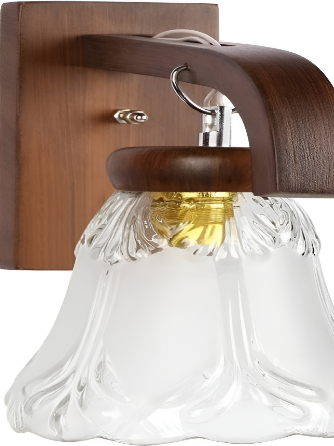 

Afast Transparent & Brown Textured Glass Contemporary Wall Lamp