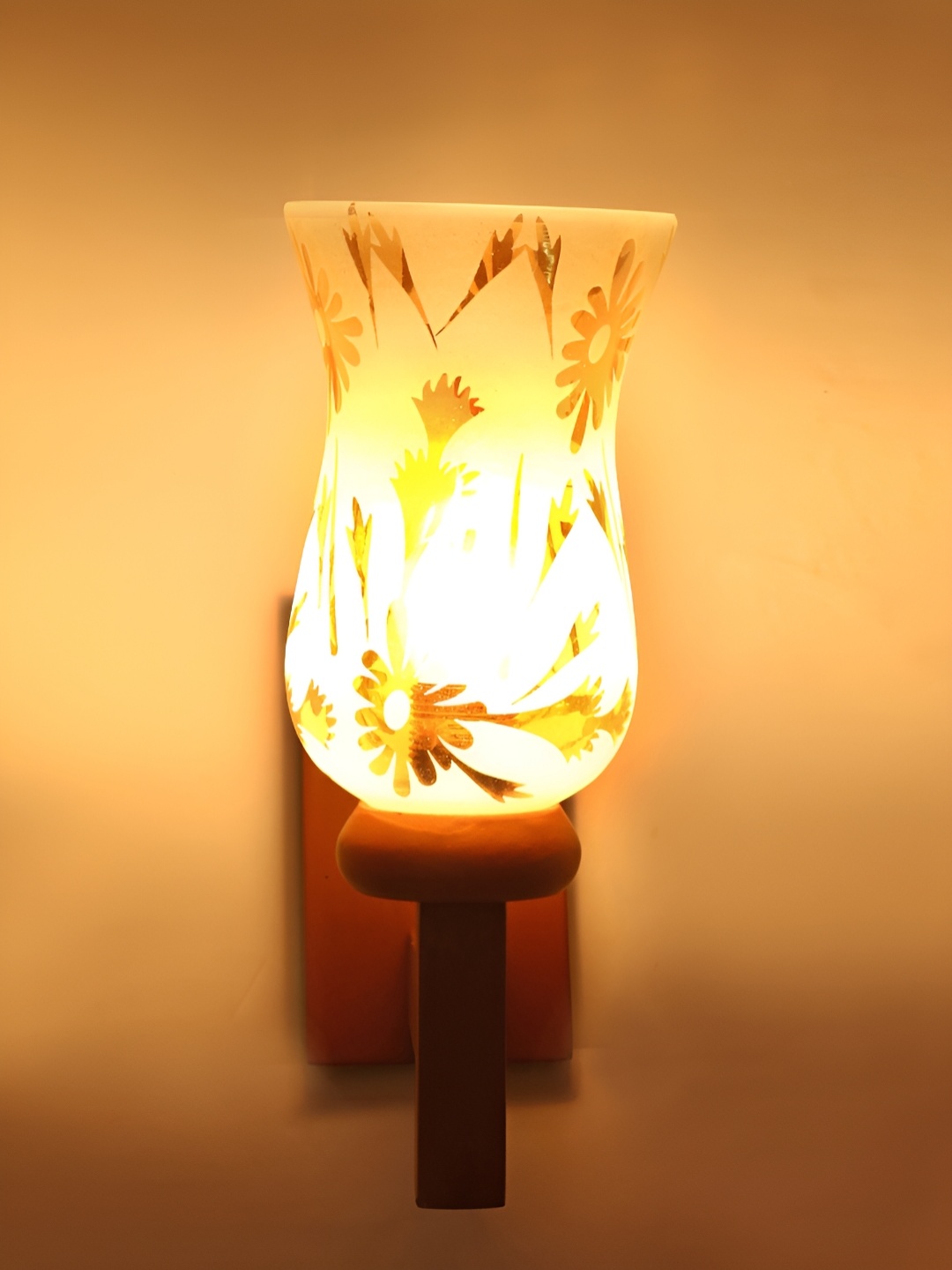 

Afast White & Brown Textured Glass Contemporary Wall Lamp