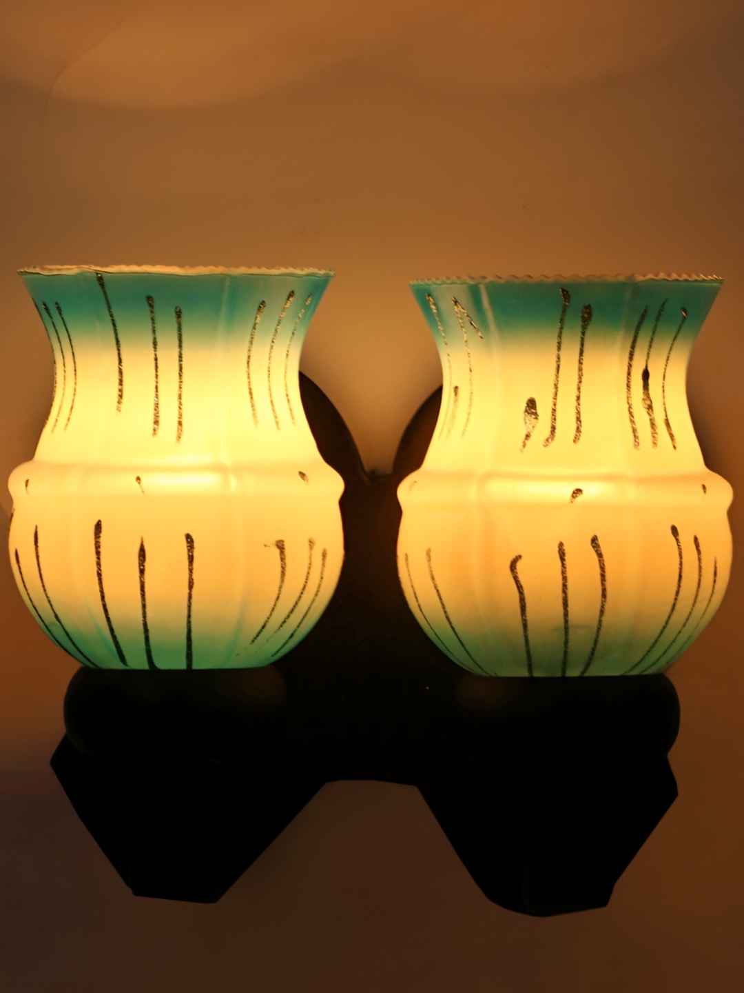 

Afast Black Blue Glass Wall Lamp