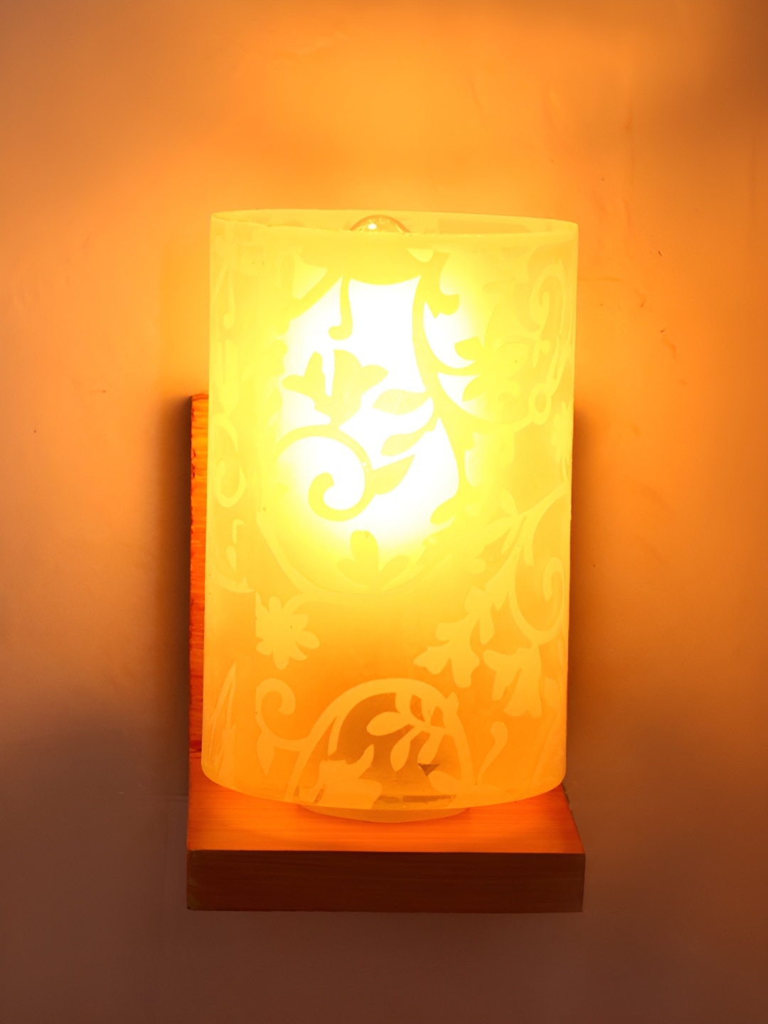 

Afast White Printed Glass Cylinder Shaped Contemporary Wall Lamp