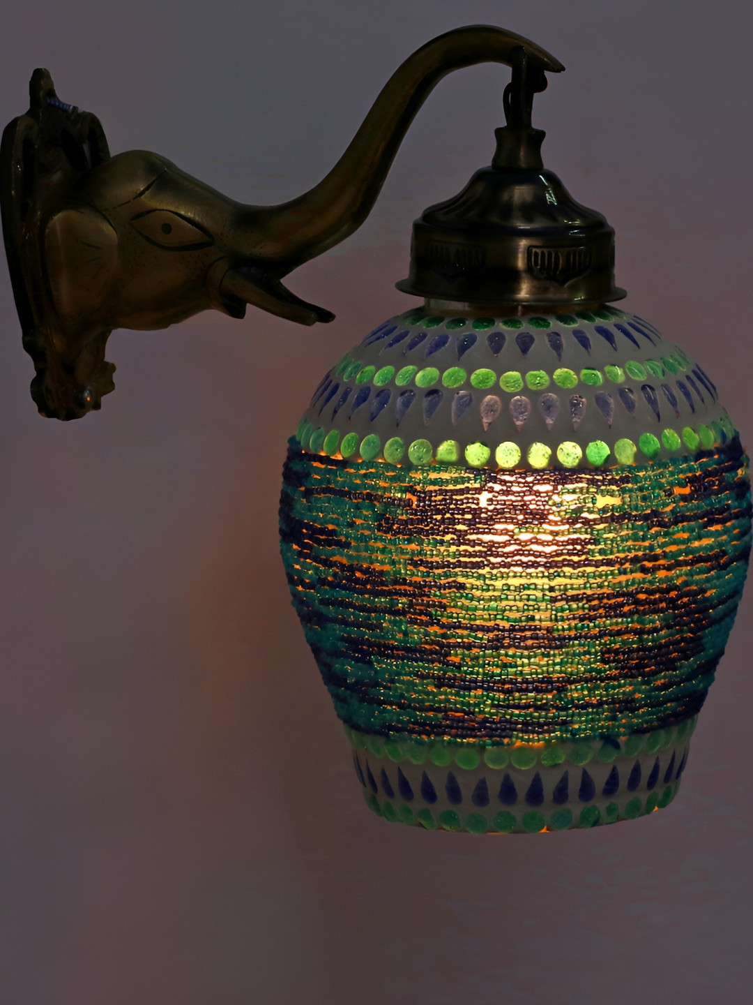 

Afast Blue & White Textured Glass Contemporary Wall Lamp